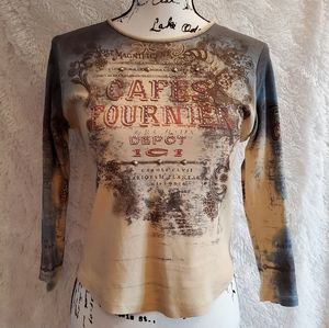 SKINNY MINNIE Graphic Top  - Large